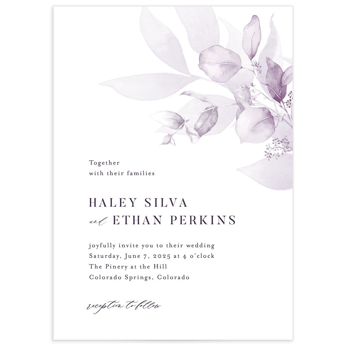 Romantic Greenery Wedding Invitations