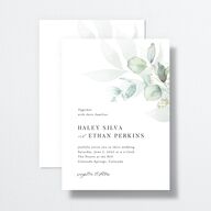 Romantic Greenery Wedding Invitations Tide Pool Signature No Standard