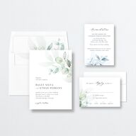 Romantic Greenery Wedding Invitations Tide Pool Signature No Standard