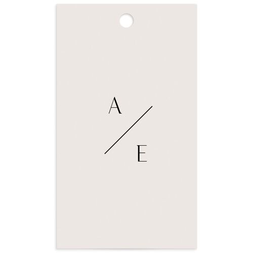 Modern Slant Favor Gift Tags - White