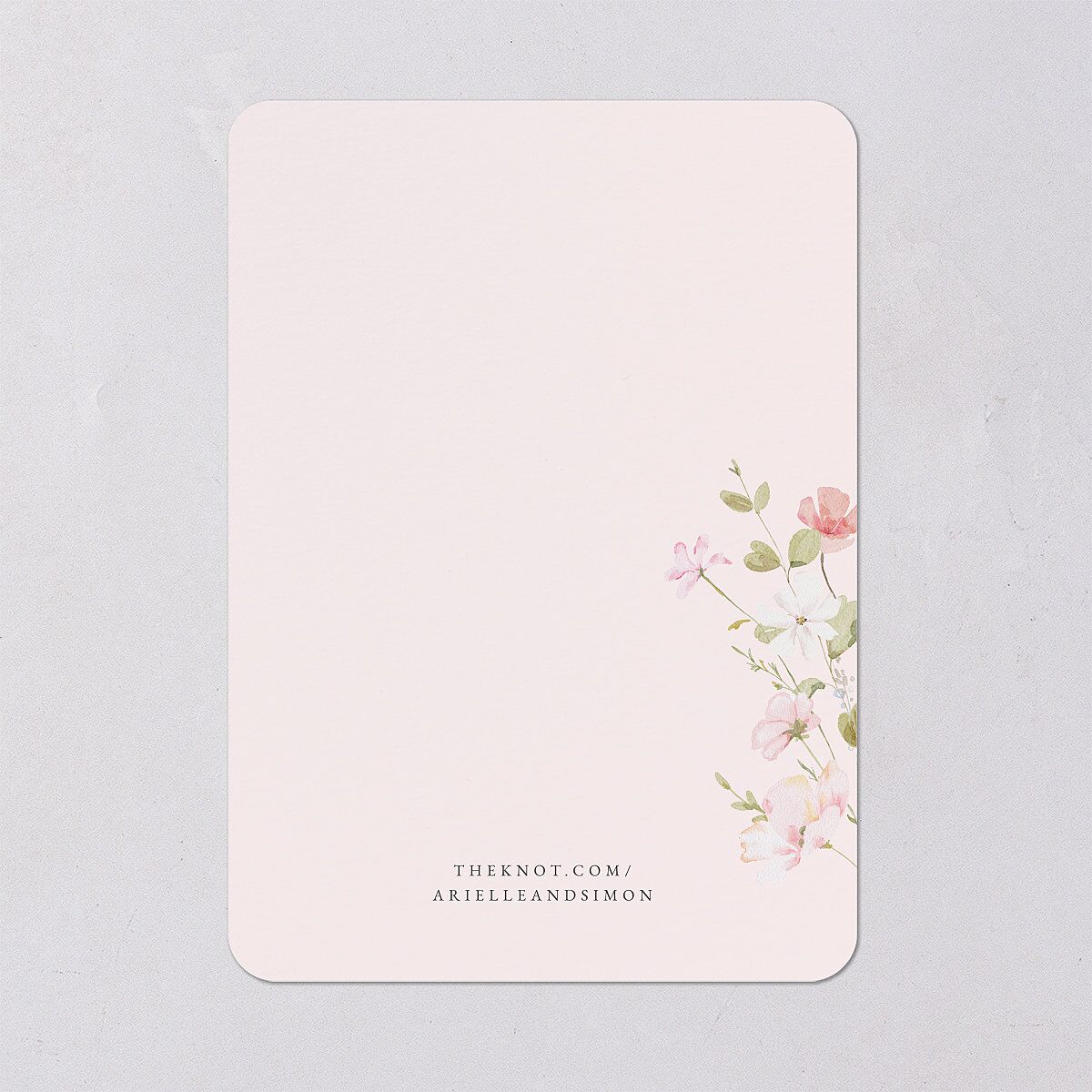 Wildflower Photo Wedding Invitations Peony Signature Blank No Rounded