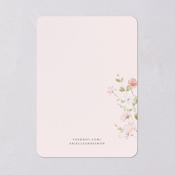 Wildflower Photo Wedding Invitations Peony Signature Blank No Rounded