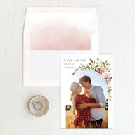Lush Arch Save The Date Cards Pink Cotton Signature smooth No