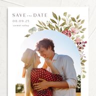 Lush Arch Save The Date Cards Pink Cotton Signature smooth No