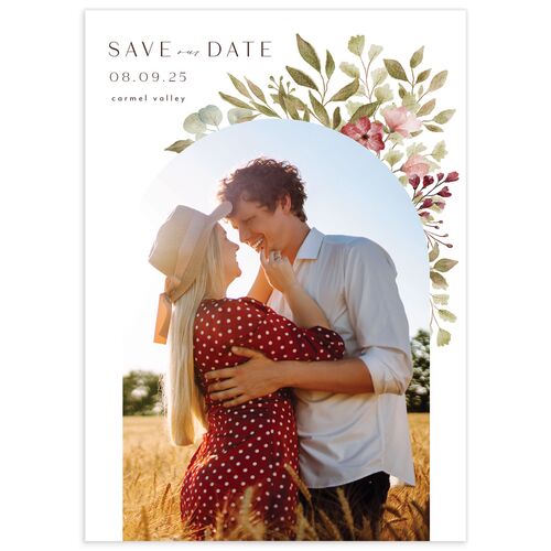 Lush Arch Save The Date Cards Pink Cotton Signature smooth No