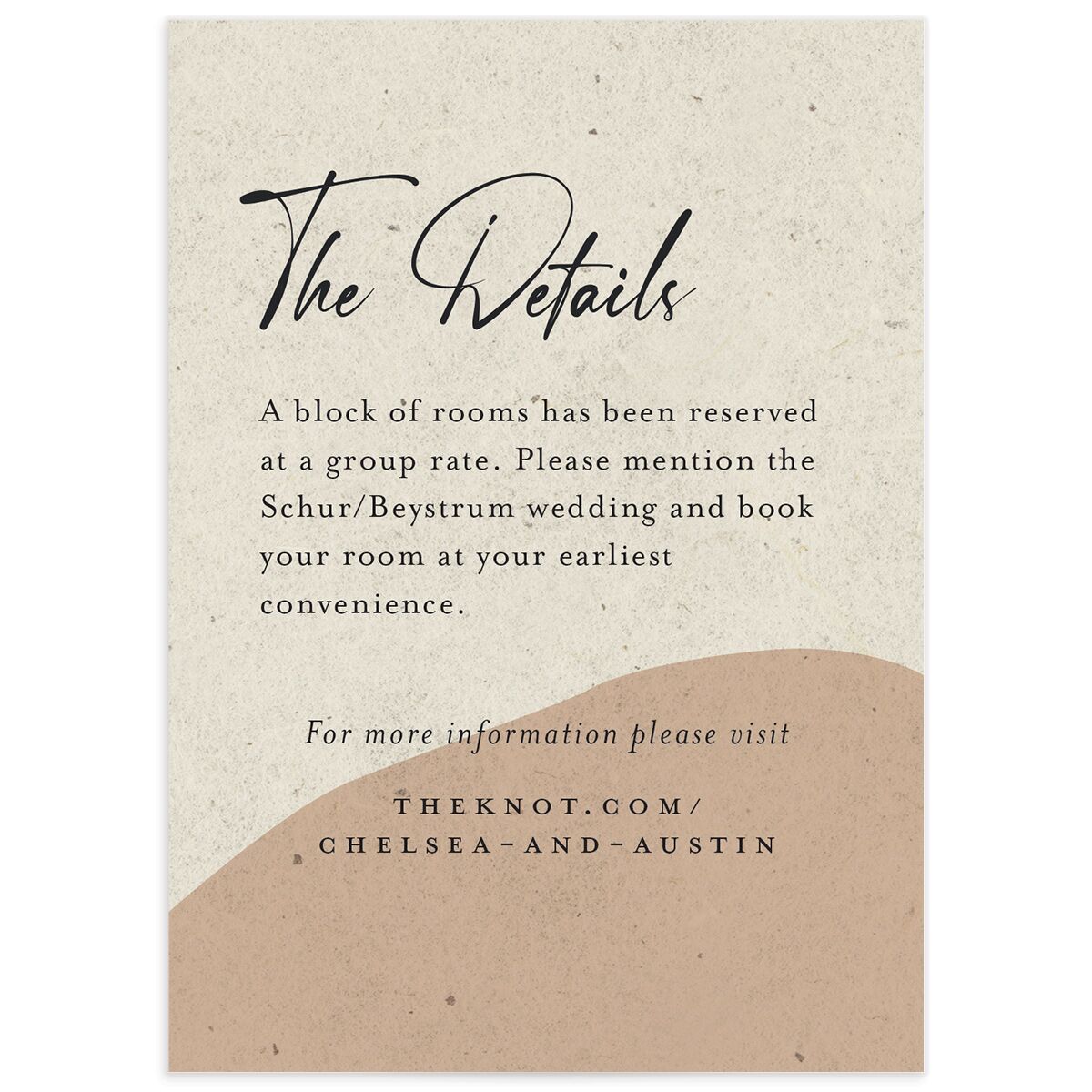 Modern Organic Wedding Enclosure Cards