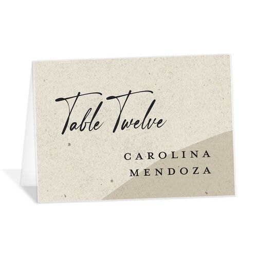 Modern Organic Place Cards Eucalyptus Signature