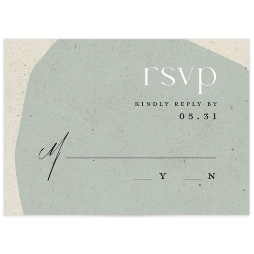 Modern Organic Wedding Response Cards Eucalyptus Pearlescent