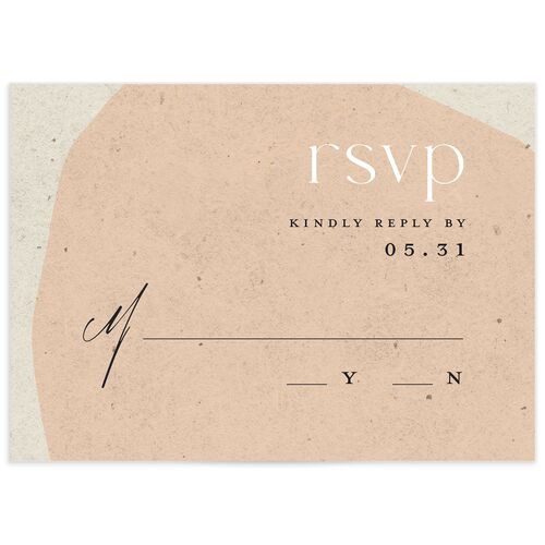 Modern Organic Wedding Response Cards Copper Signature