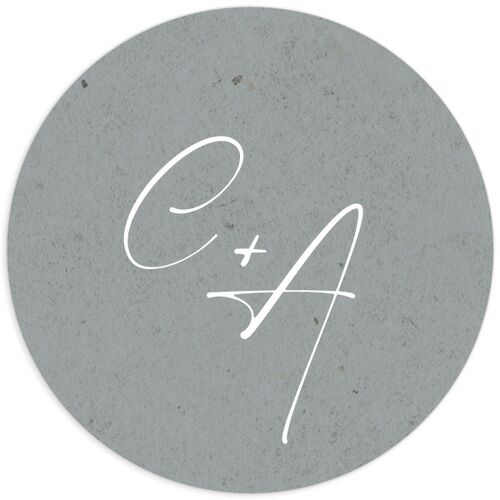 Modern Organic Wedding Stickers Smoke