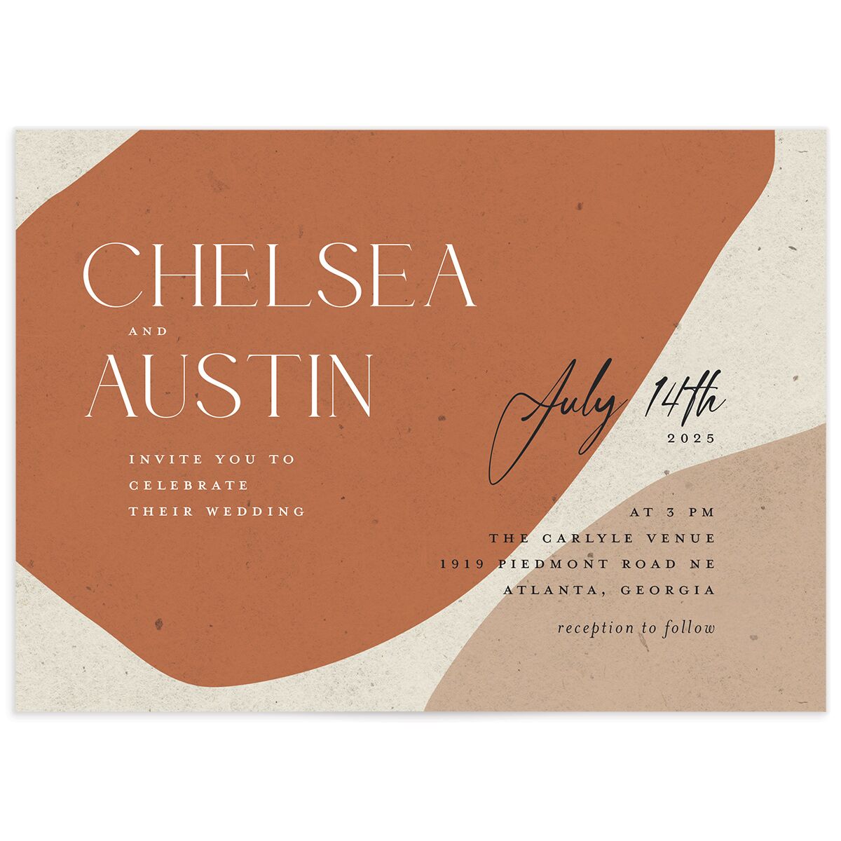 Modern Organic Wedding Invitations