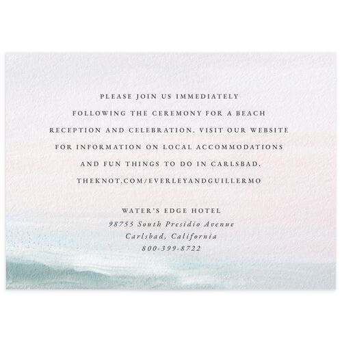 Abstract Beach Wedding Enclosure Cards Regency Blue Signature Standard