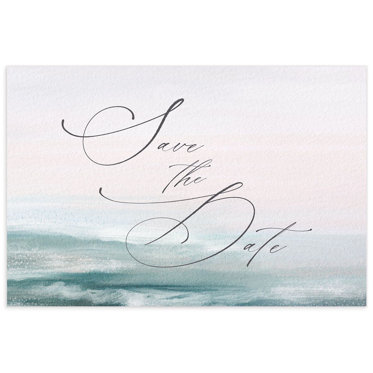 Abstract Beach Save The Date Postcards 