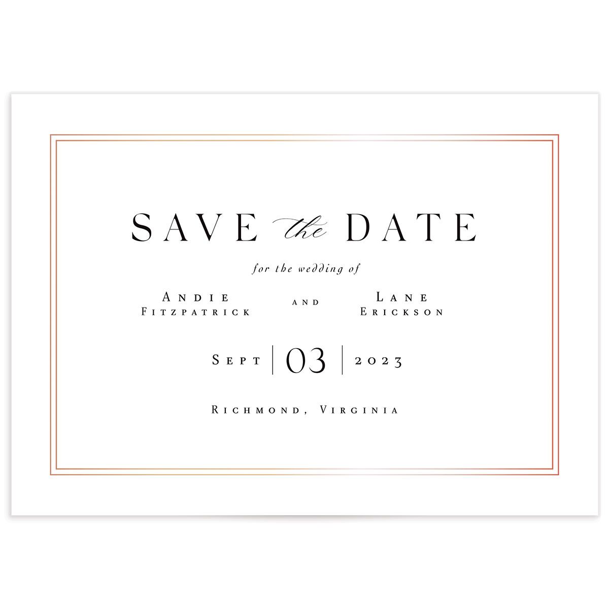 Classic Marble Save the Date Cards