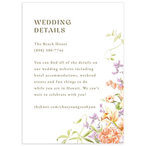Bom Bloom Wedding Enclosure Cards