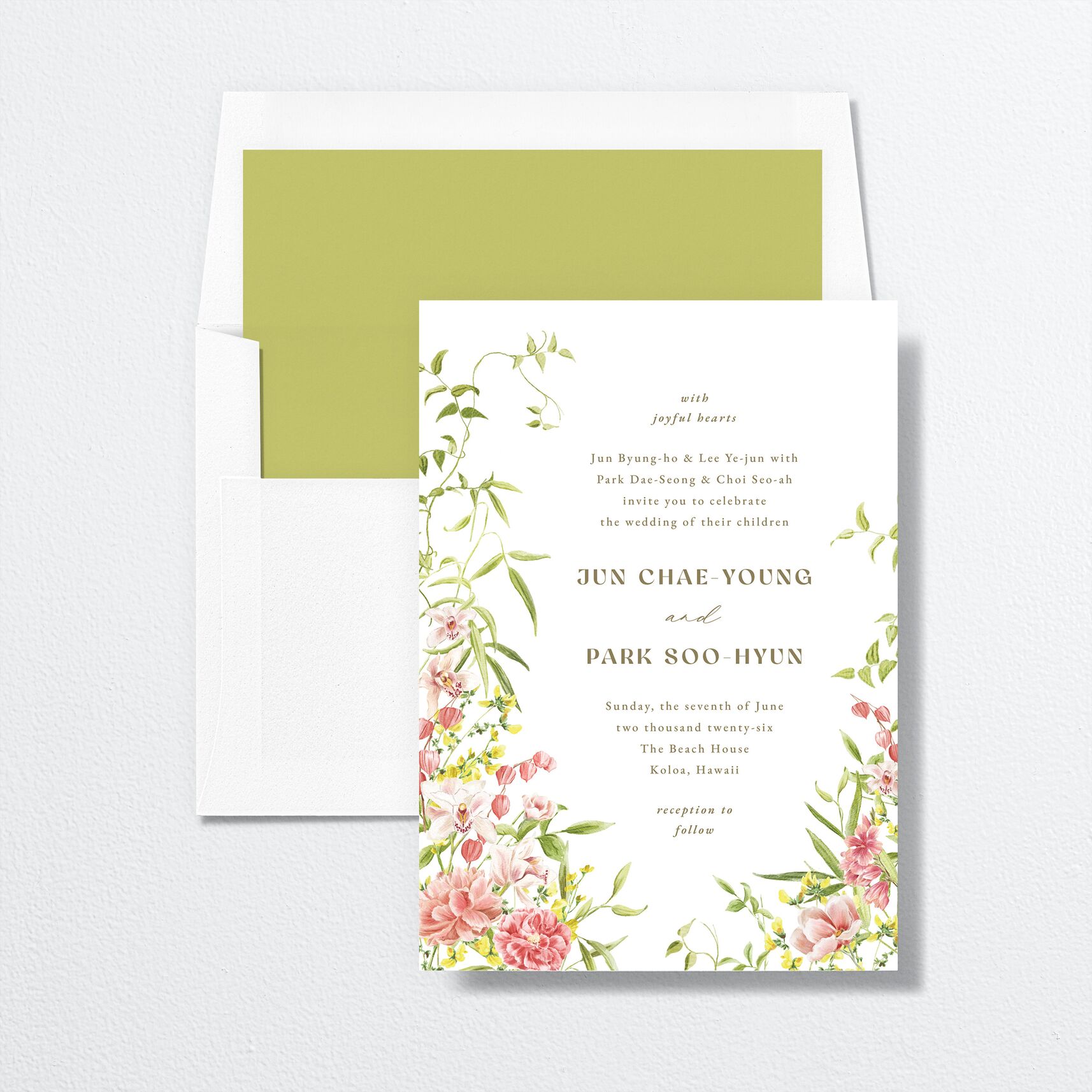 Bom Bloom Envelope Liners envelope-and-liner in pink