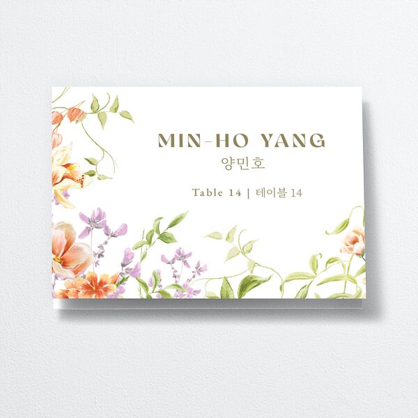 Bom Bloom Place Cards front