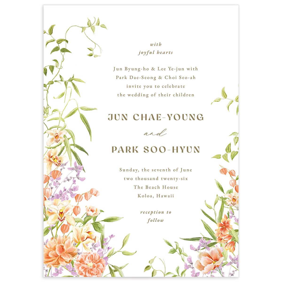 Bom Bloom Wedding Invitations