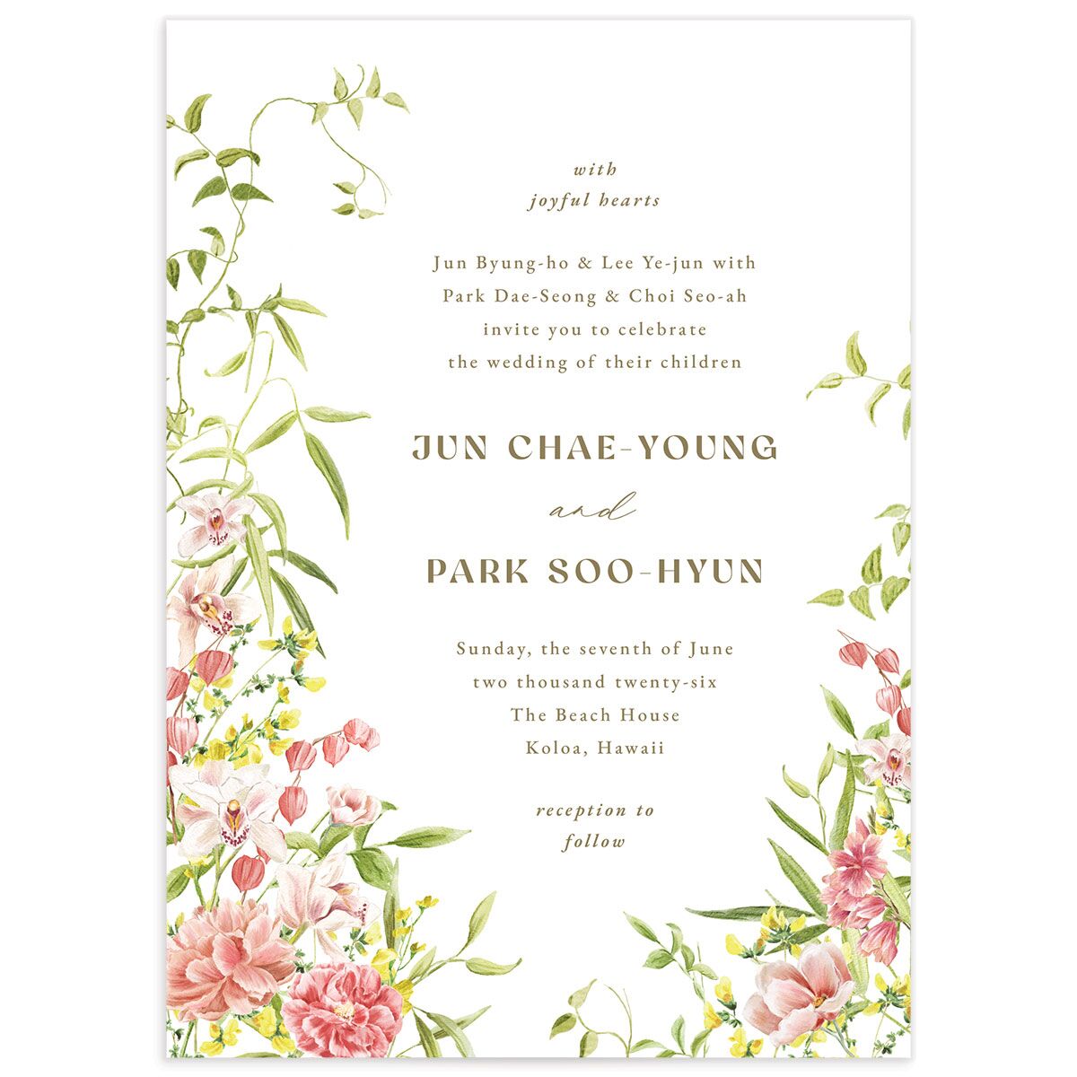Bom Bloom Wedding Invitations