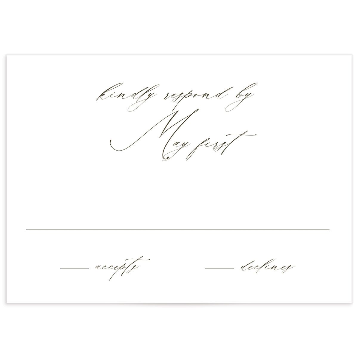 Ornate Leaves Wedding Response Cards