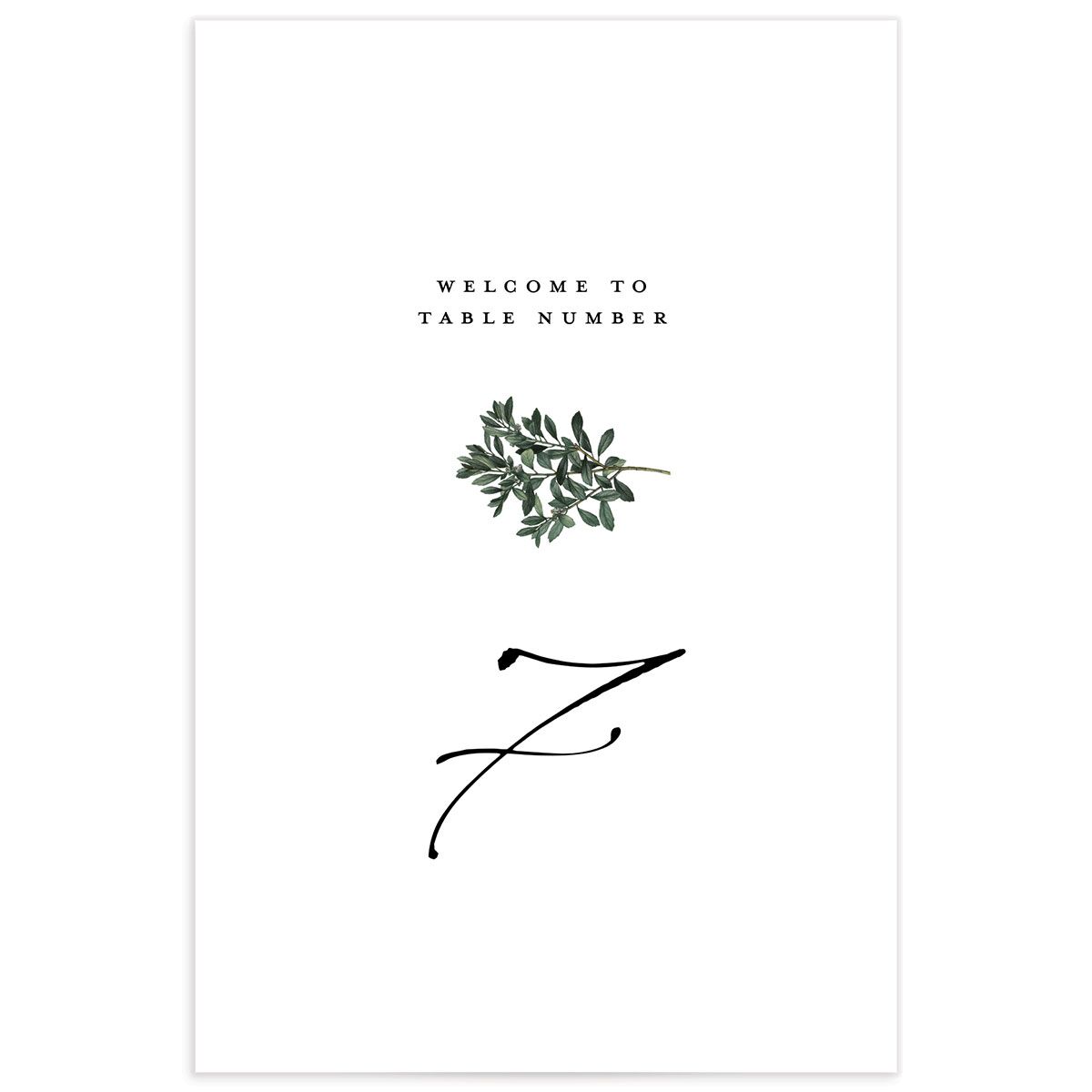 Ornate Leaves Table Numbers