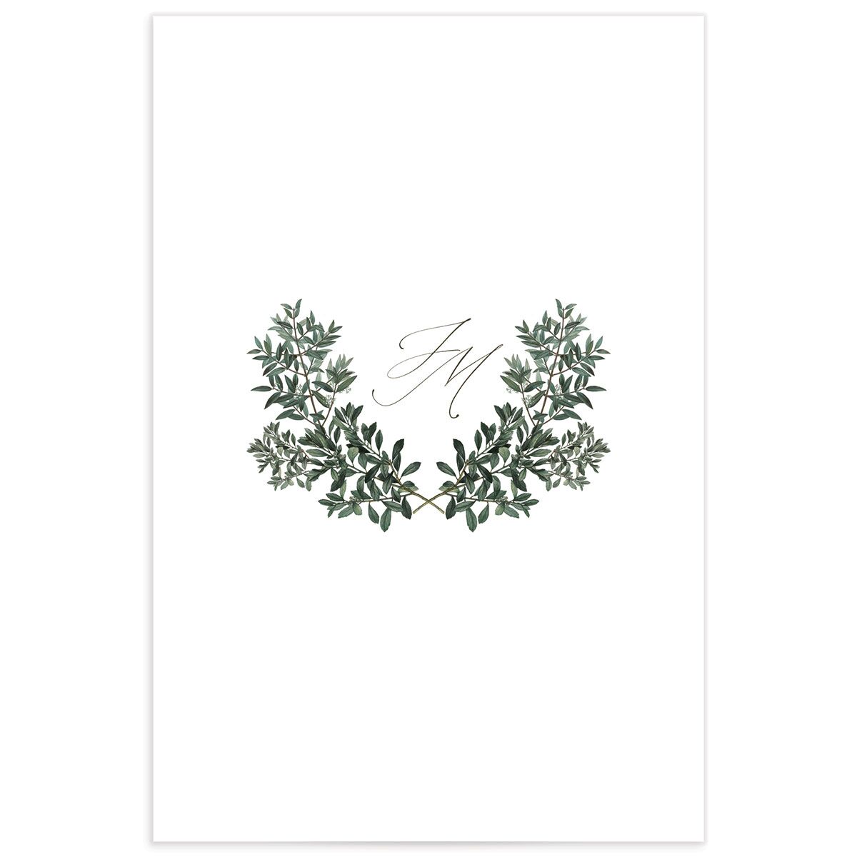 Ornate Leaves Table Numbers back in white