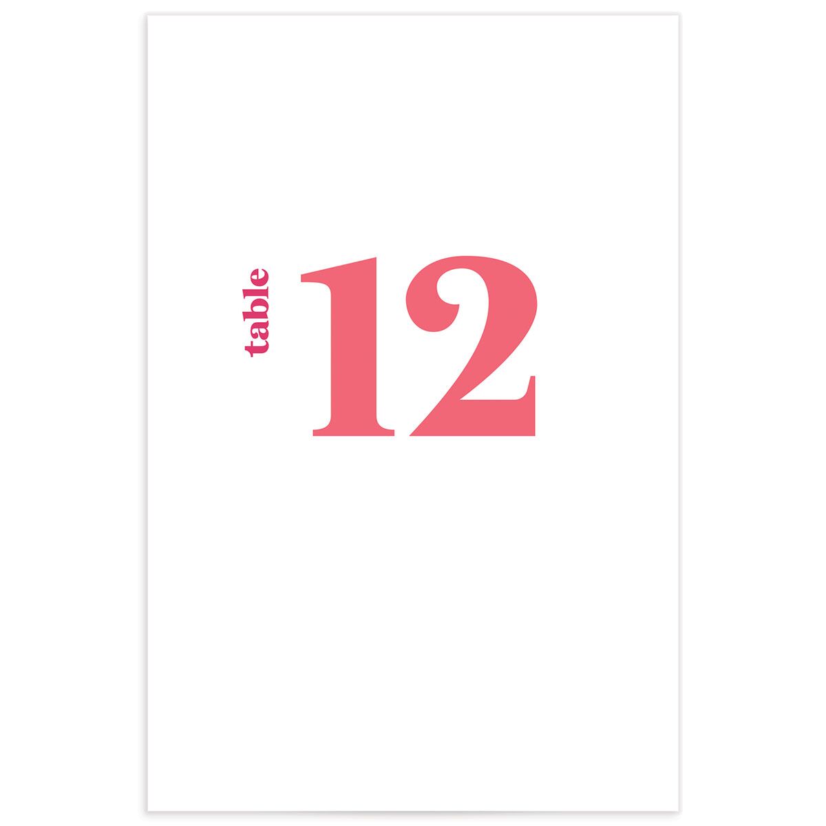 Vibrant Bold Table Numbers