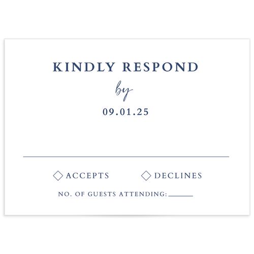 Talavera Tile Wedding Response Cards Navy Signature