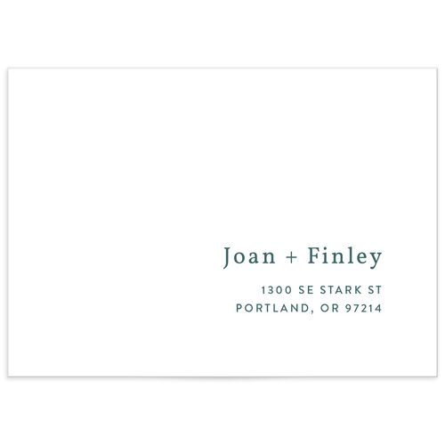 Modern Lens Wedding Response Card Standard Envelopes White Standard Deep Lake Return Address Signature