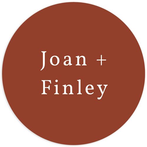 Modern Lens Wedding Stickers Rust