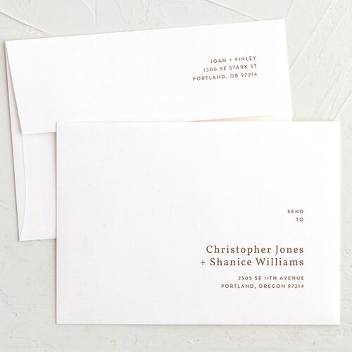 Modern Lens Thank You Card Envelopes White Standard Sepia Recipient Address Signature