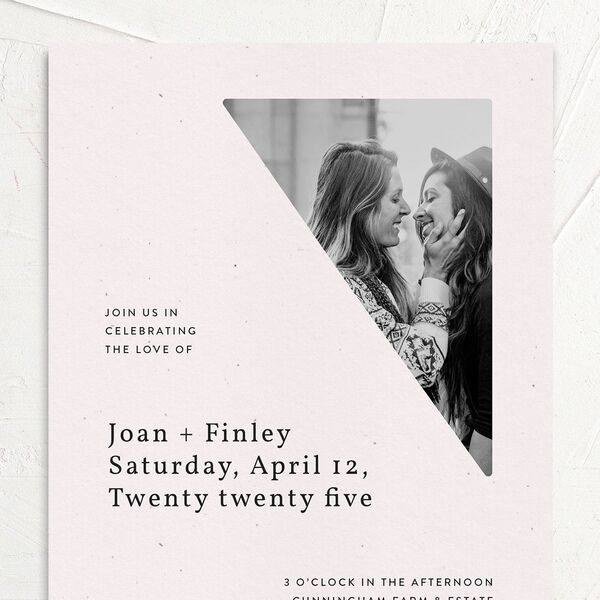 Modern Lens Wedding Invitations Licorice Signature No