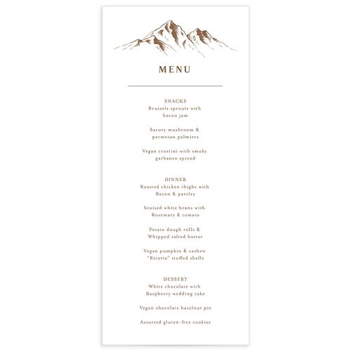 Storybook Mountaintop Menus - Brown
