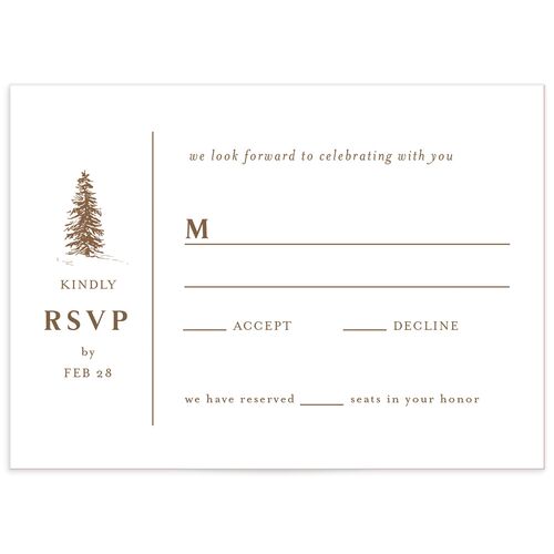 Storybook Mountaintop Wedding Response Cards - Brown