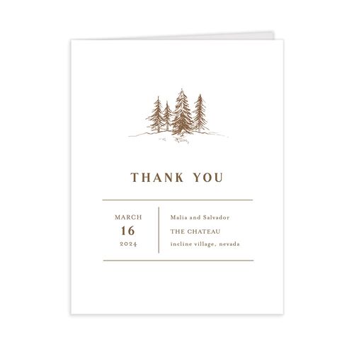Storybook Mountaintop Thank You Cards - Brown