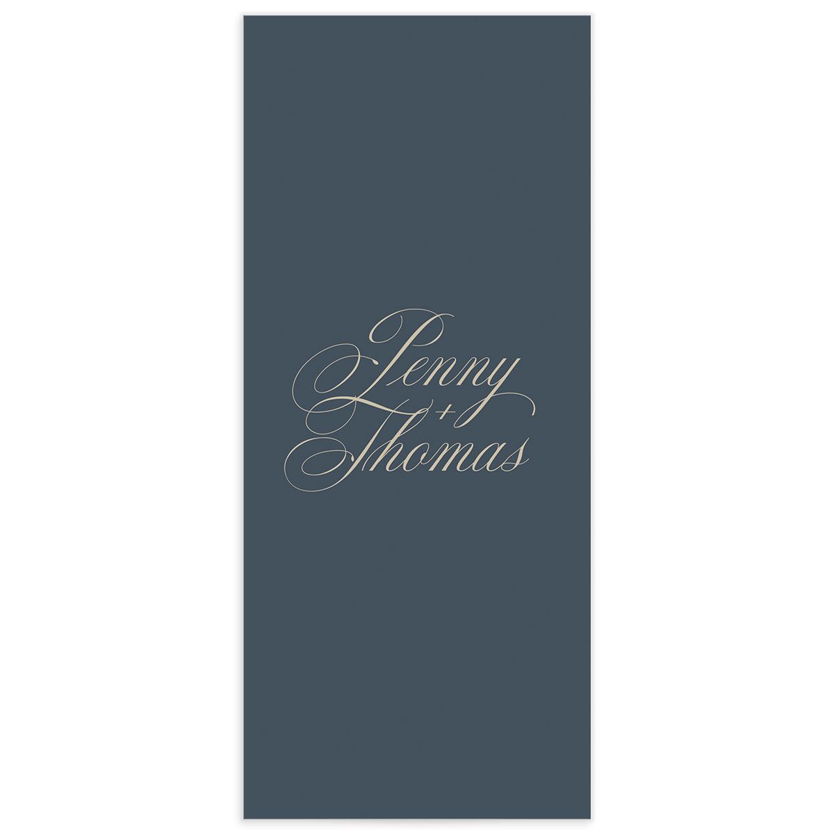 Flowing Script Menus French Blue Signature