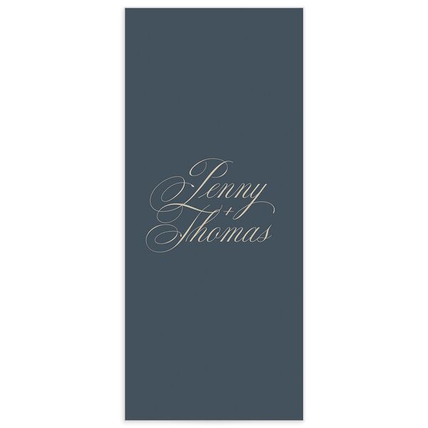 Flowing Script Menus French Blue Signature