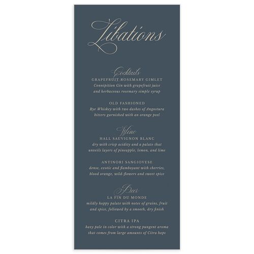 Flowing Script Menus - Blue
