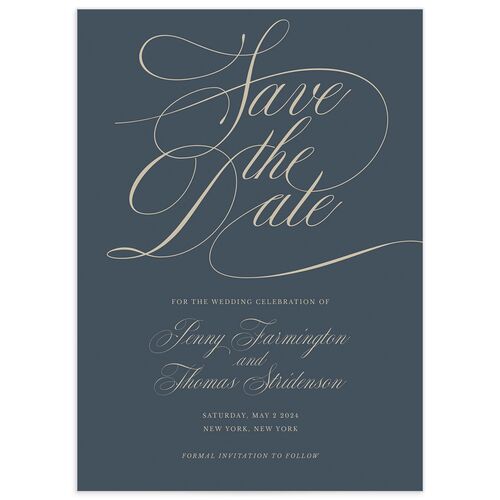 Flowing Script Save the Date Cards