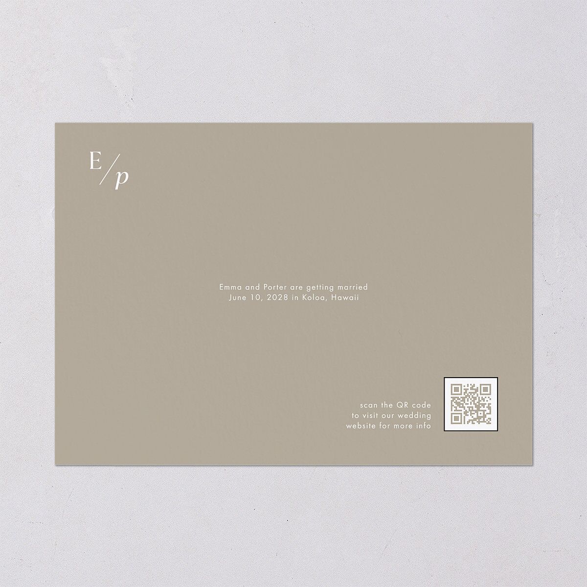 You and Me Save the Date Cards Fawn Signature smooth Blank No Standard