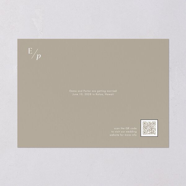 You and Me Save the Date Cards Fawn Signature smooth Blank No Standard