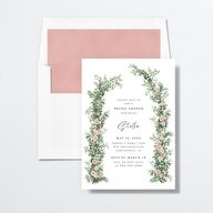 Floral Arc Bridal Shower Invitations Shell Pink Signature Standard