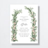 Floral Arc Bridal Shower Invitations Shell Pink Signature Standard
