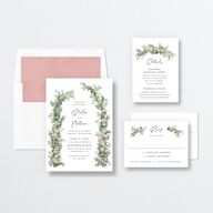 Floral Arc Wedding Invitations Shell Pink Signature No Standard