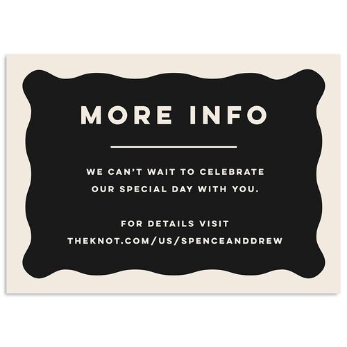 Adventure Icon Wedding Enclosure Cards Charcoal Signature Standard