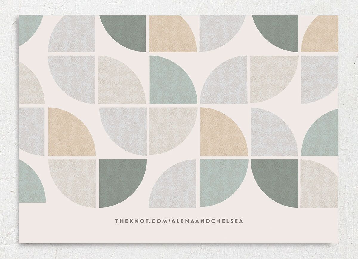 Mod Pattern Save The Date Cards Moon Rock Signature smooth No