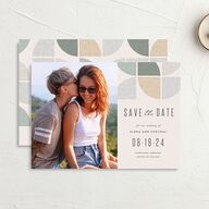 Mod Pattern Save The Date Cards Moon Rock Signature smooth No