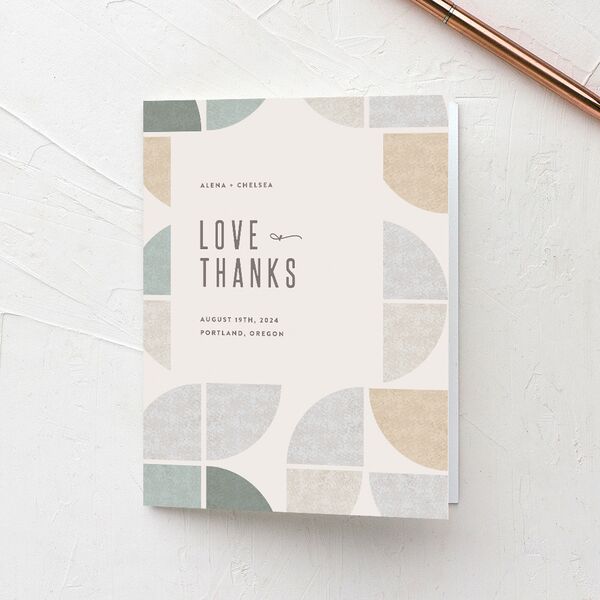 Mod Pattern Thank You Cards Moon Rock