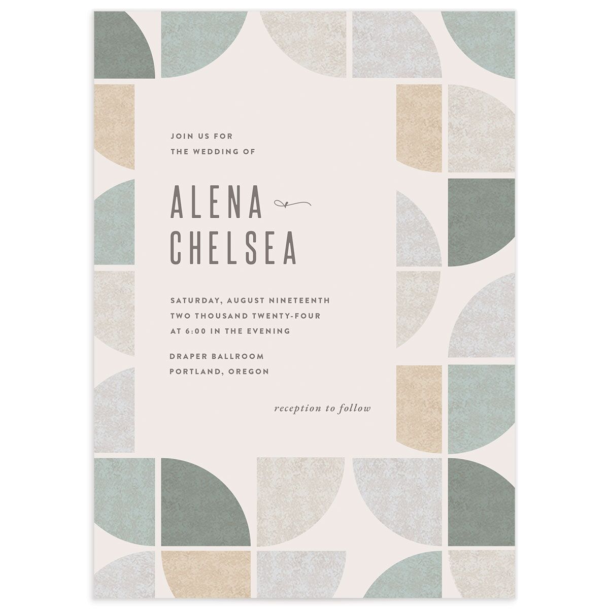 Mod Pattern Wedding Invitations