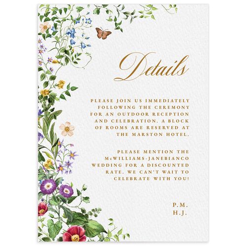 Opulent Garden Wedding Enclosure Cards - 